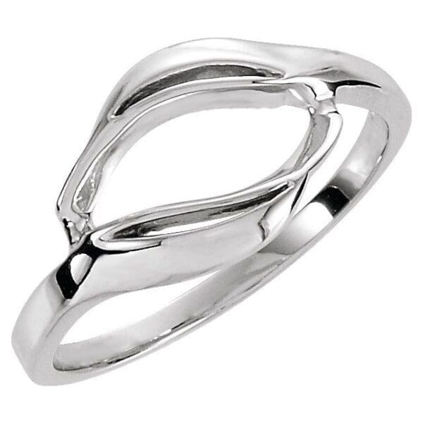 14K White Remount Ring