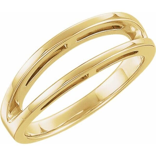 14K White Negative Space Ring