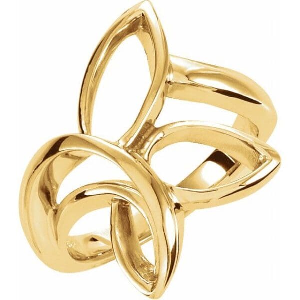 10K Yellow Freeform Ring