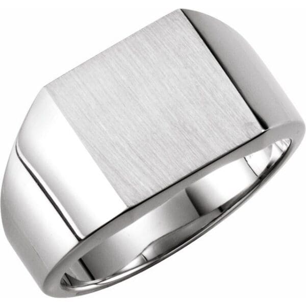 14K Yellow 12 mm Square Signet Ring