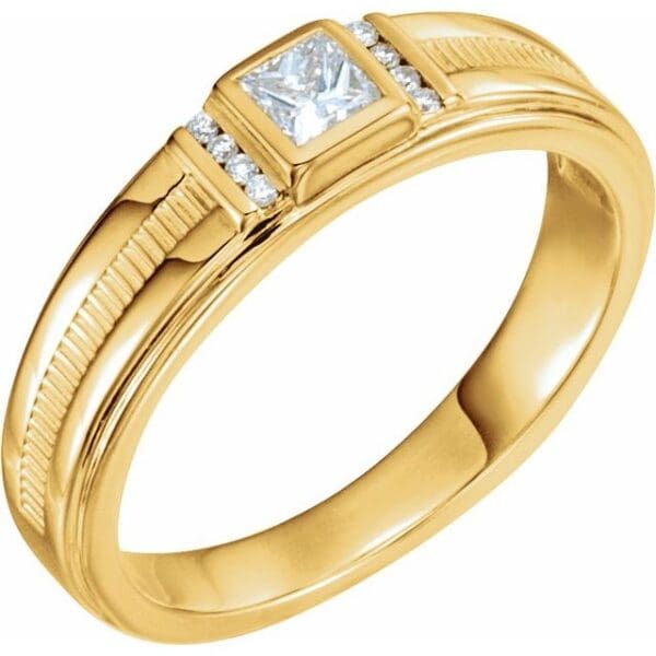 14K Yellow 1/3 CTW Natural Diamond Ring
