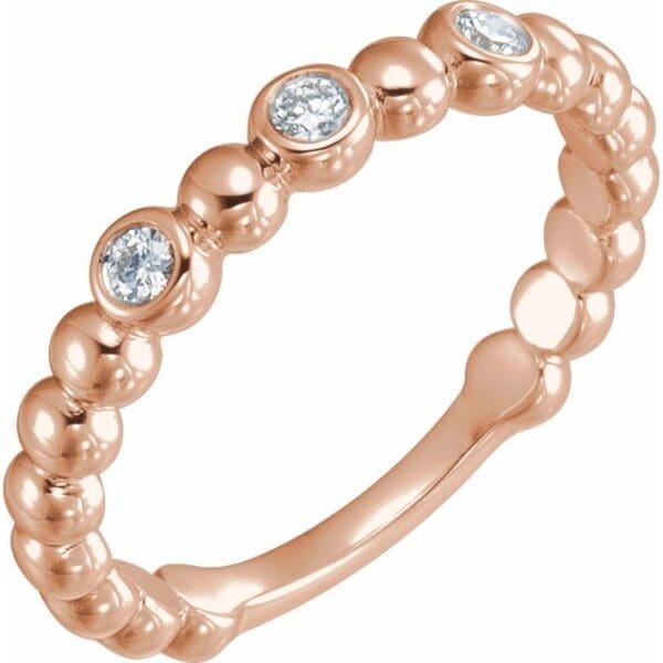 14K Yellow 2.2 mm Round Beaded Ring Mounting