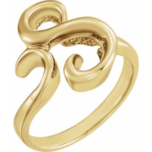 14K White Freeform Ring