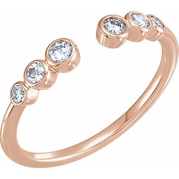 14K White Accented Negative Space Ring Mounting