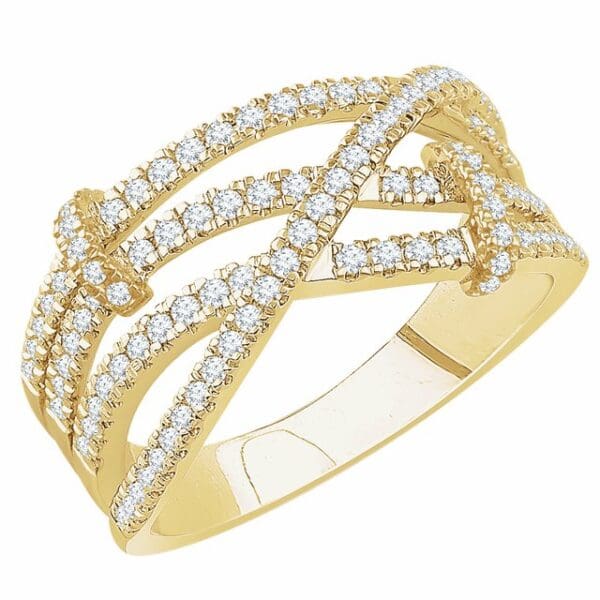 14K Yellow 1/2 CTW Natural Diamond Ring