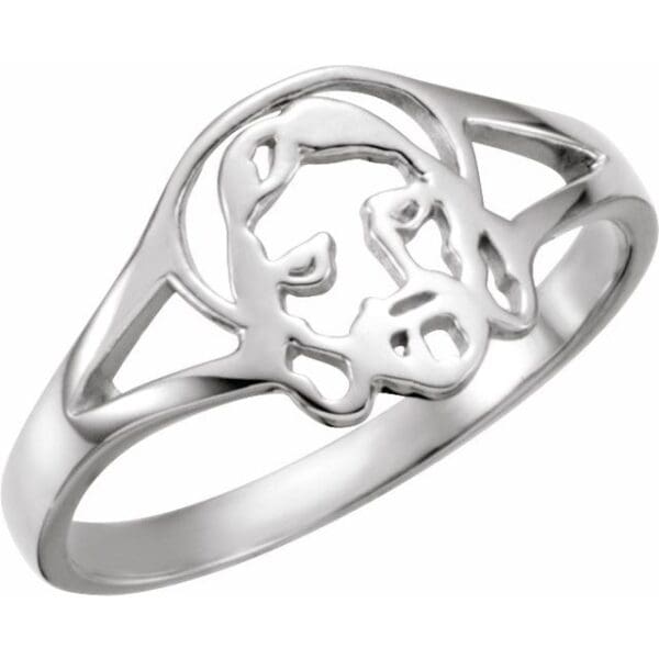 Sterling Silver Face of Jesus Ring