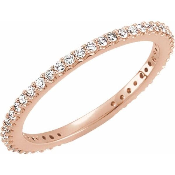 14K White 1/3 CTW Natural Diamond Stackable Ring