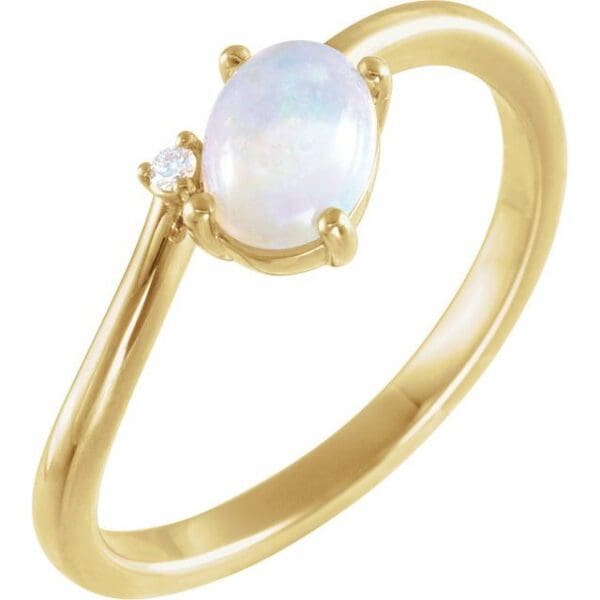 14K Yellow 7x5 mm Oval Bypass Ring Mounting