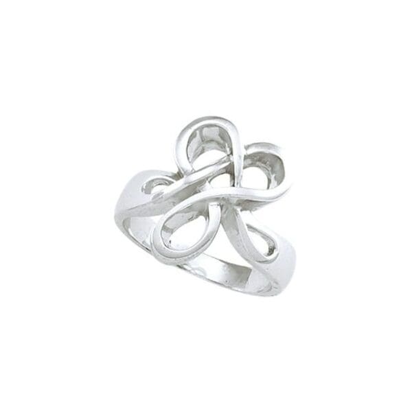 14K White Freeform Ring