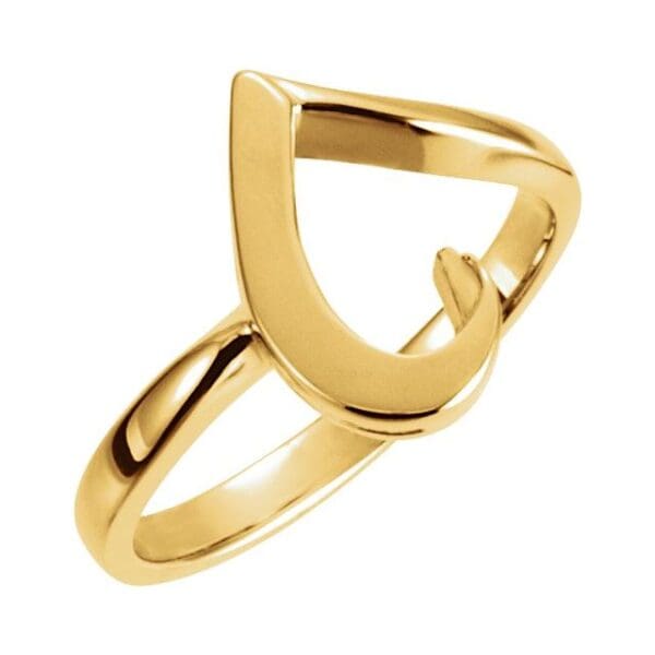 14K White Freeform Ring