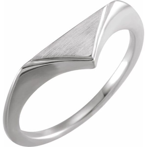 14K Yellow 11.5x6 mm Geometric Signet Ring