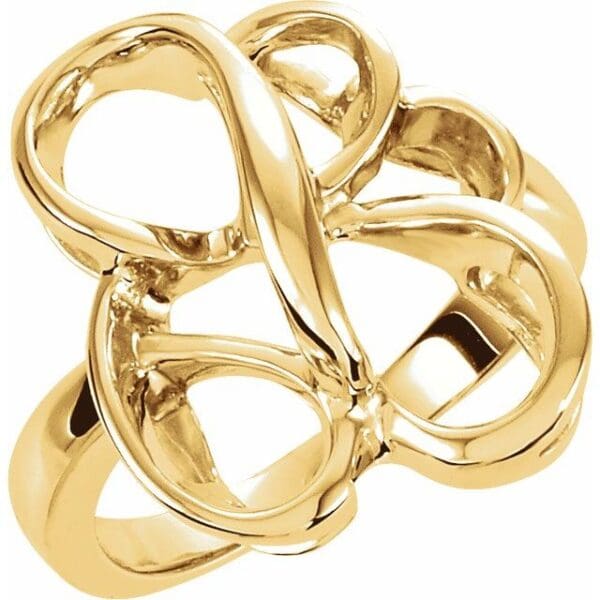 14K White Freeform Ring