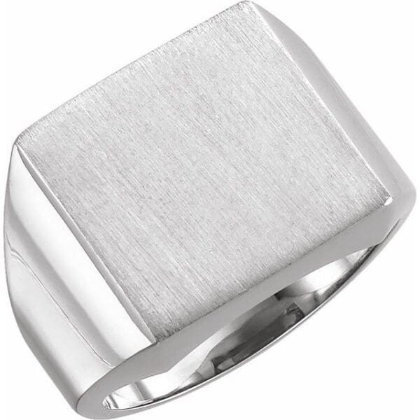 14K Yellow 14 mm Square Signet Ring