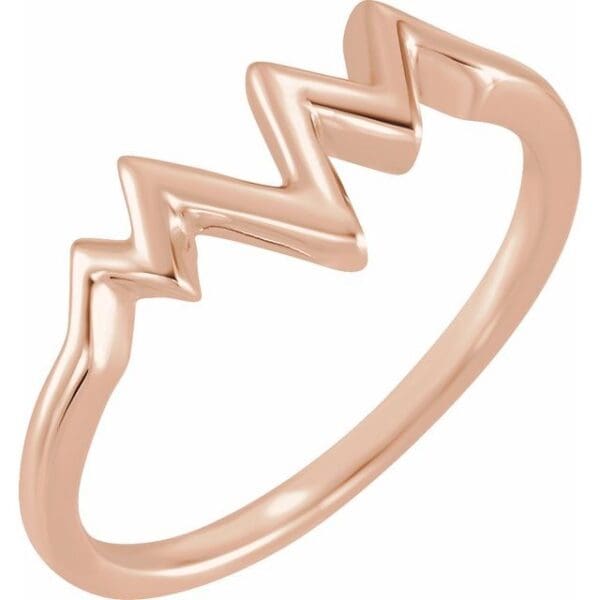 14K Yellow Heartbeat Ring