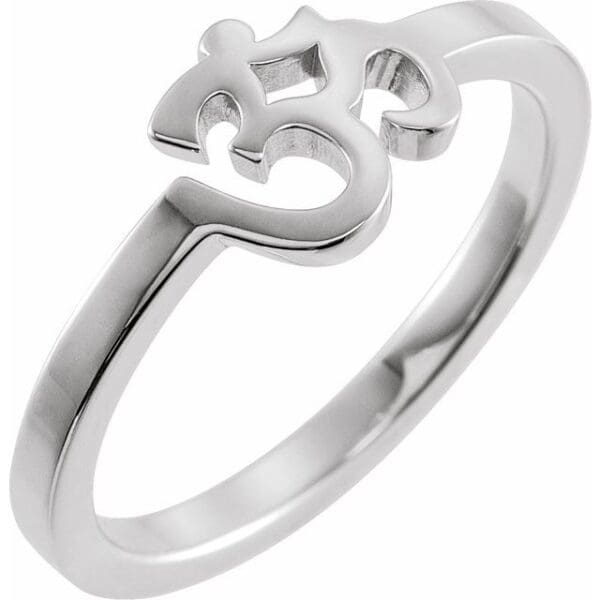 14K Rose Petite Om Ring