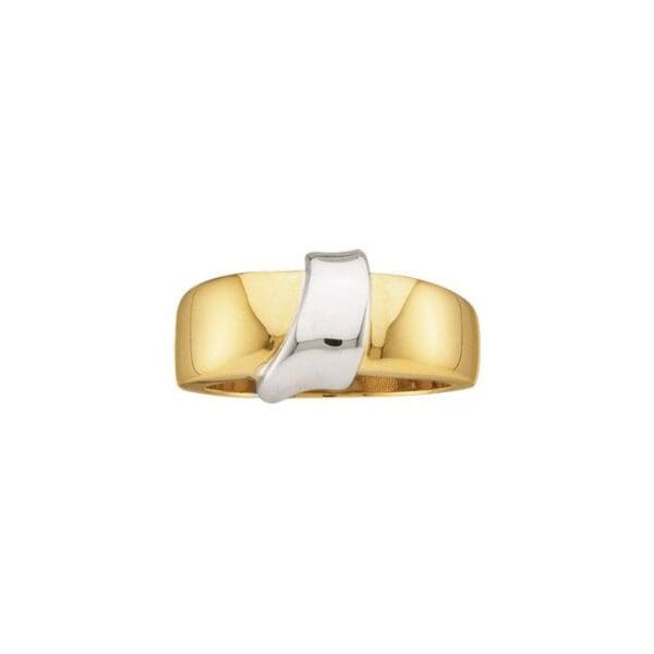 14K Yellow/White Bar Ring