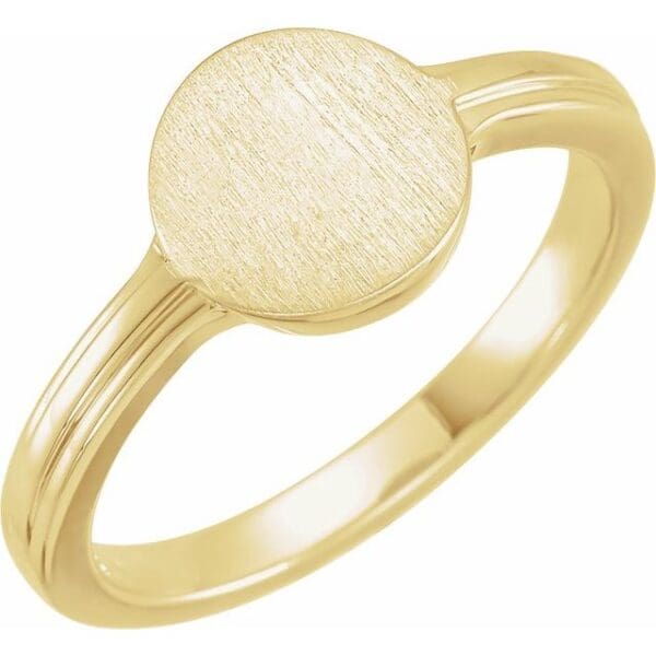 Sterling Silver 10x9 mm Oval Signet Ring
