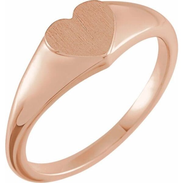 Sterling Silver Heart Signet Ring