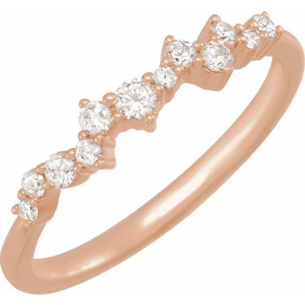14K Yellow 1/4 CTW Lab-Grown Diamond Scattered Stackable Ring