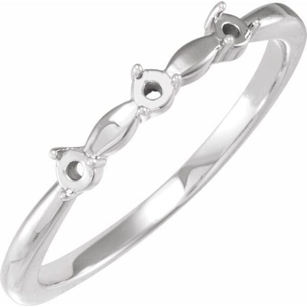14K Rose 1/10 CTW Rose-Cut Natural Diamond Stackable Ring