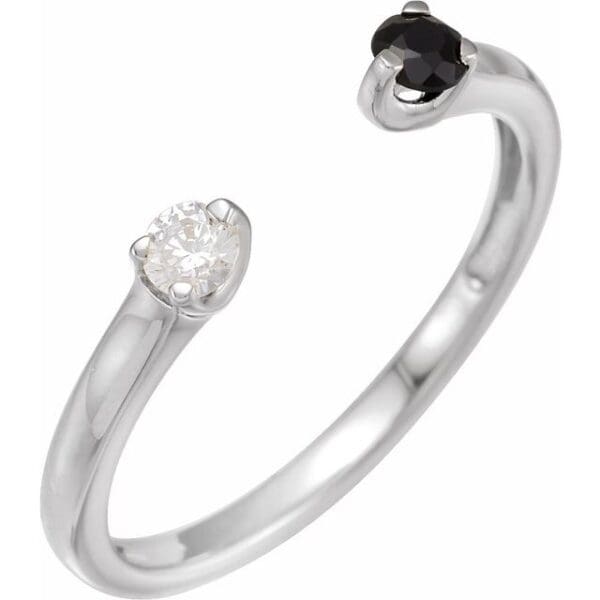 14K Yellow Natural Ruby Negative Space Ring