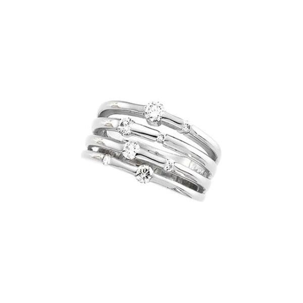 14K White 1/2 CTW Natural Diamond Ring