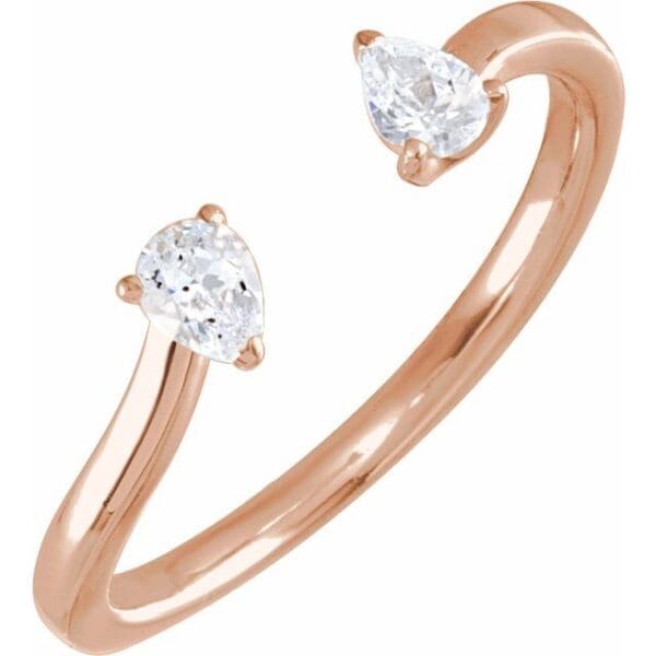 14K Yellow 1/5 CTW Lab-Grown Diamond Two-Stone Ring