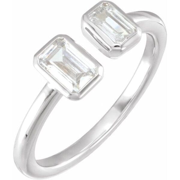 14K Yellow 1 CTW Lab-Grown Diamond Two-Stone Ring