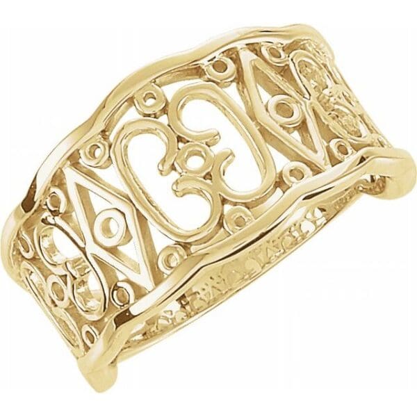 14K Rose Freeform Ring