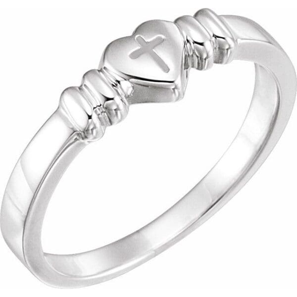 6 Heart & Cross Chastity Ring