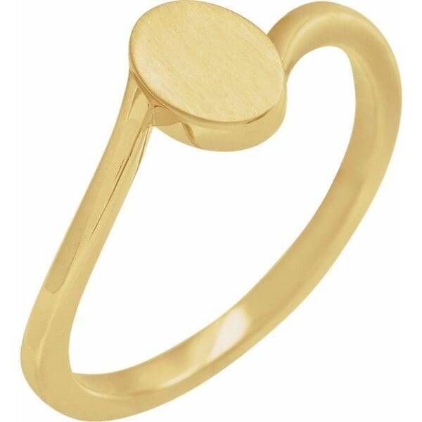 Sterling Silver Engravable Oval Signet Ring