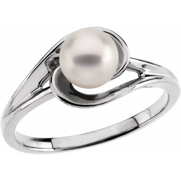 14K Yellow Ring Mounting for 8 mm Pearl