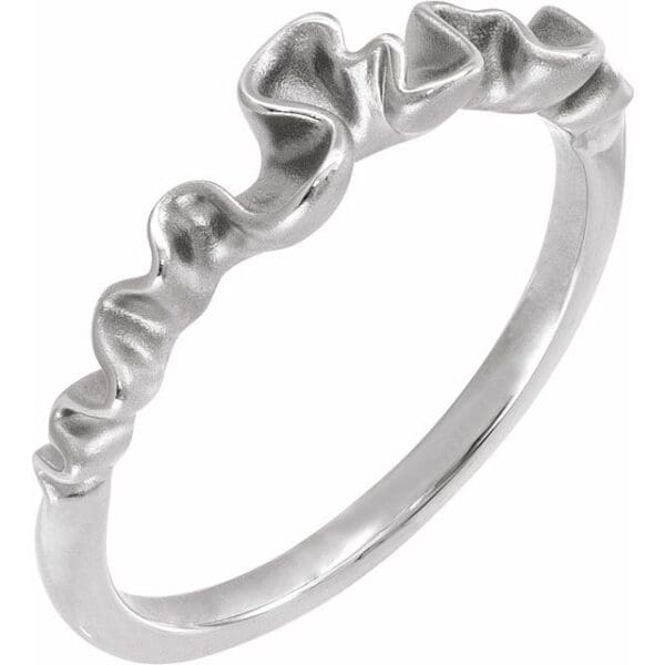 14K Yellow Ribbon Stackable Ring