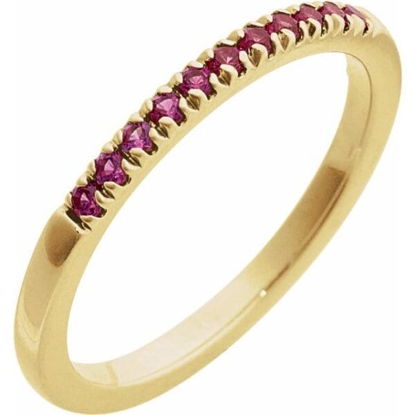 14K Yellow Natural Pink Tourmaline Ring