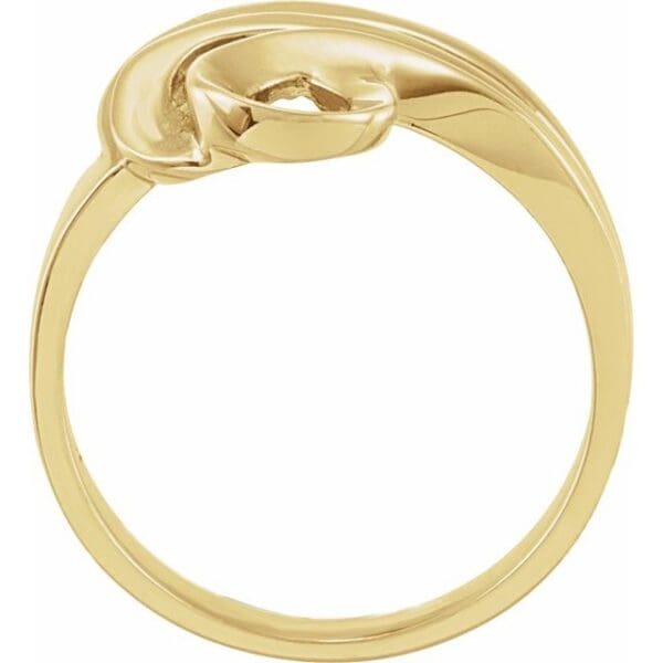 14K White Freeform Ring