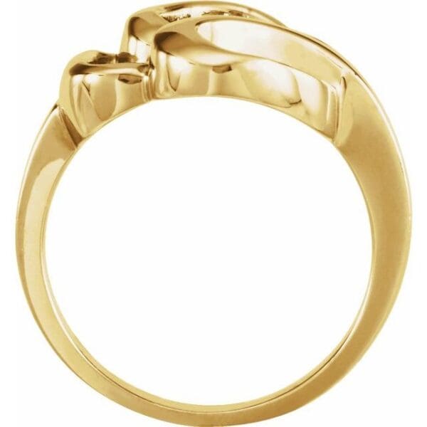 14K White Freeform Ring
