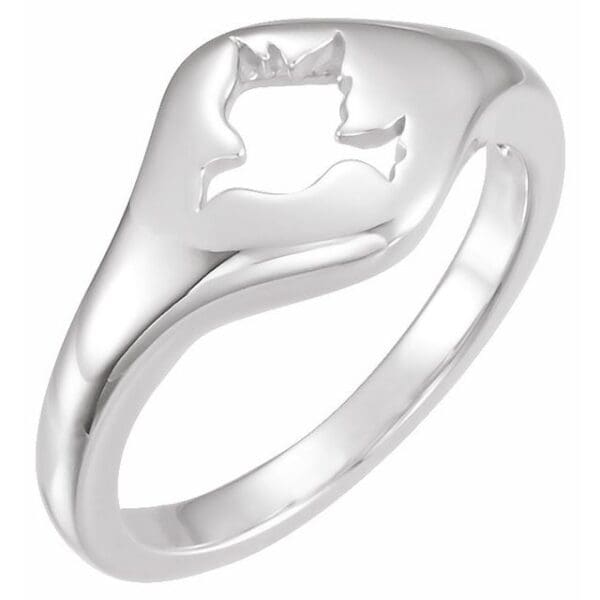 Sterling Silver 10.5 mm Dove Ring