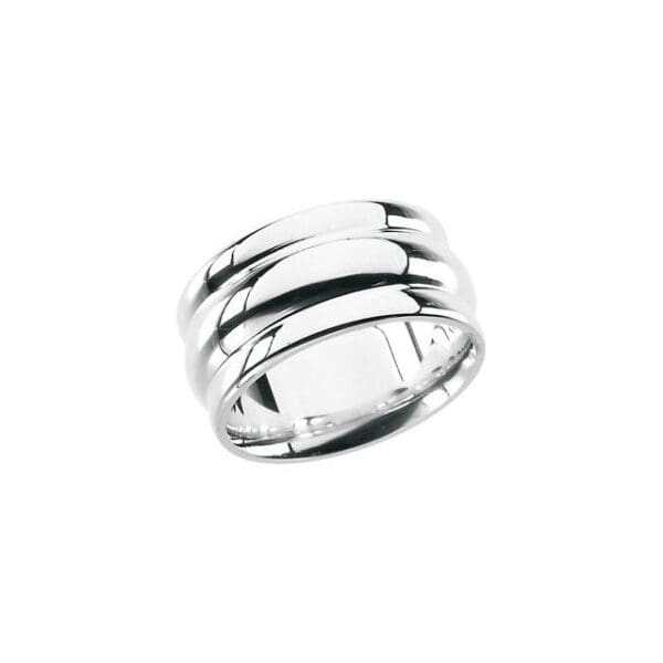 Sterling Silver Grooved Ring