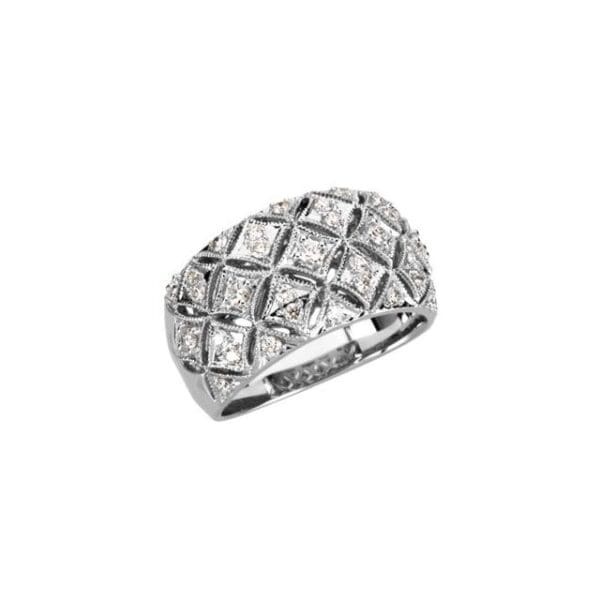 14K White 1/2 CTW Natural Diamond Ring