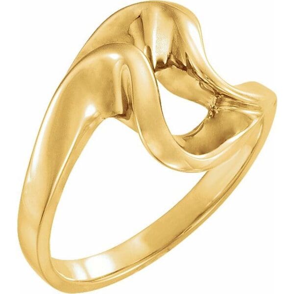 14K White Freeform Ring