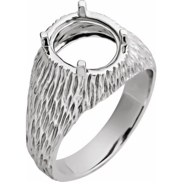Sterling Silver 12x10 mm Oval Cabochon Ring Mounting