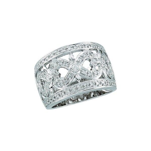 14K White 1/2 CTW Natural Diamond Ring