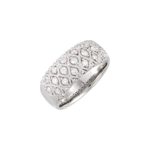 14K White 1/2 CTW Natural Diamond Ring