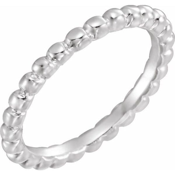 Sterling Silver Stackable Bead Ring