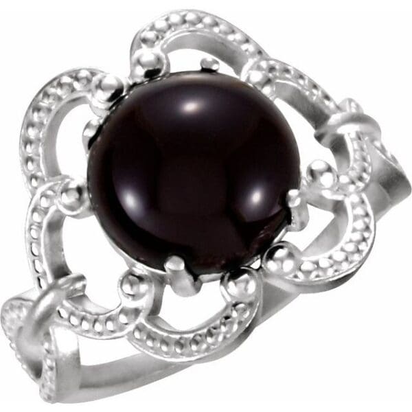 Sterling Silver 10 mm Round Cabochon Ring Mounting