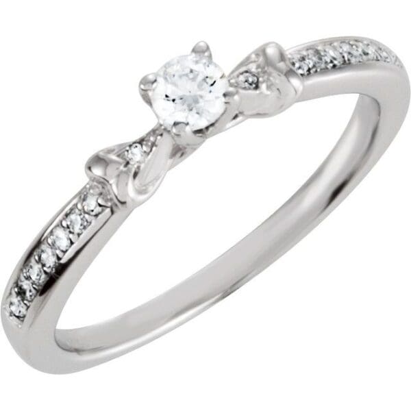 Sterling Silver Imitation White Cubic Zirconia Ring