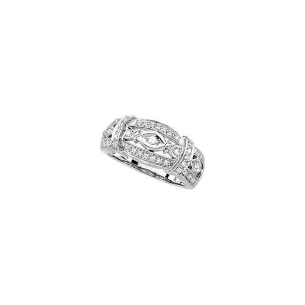 14K White 1/4 CTW Natural Diamond Ring