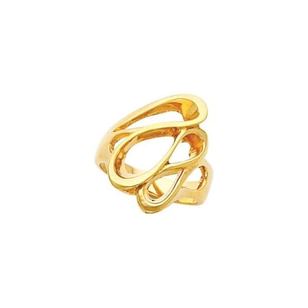 14K White Freeform Ring