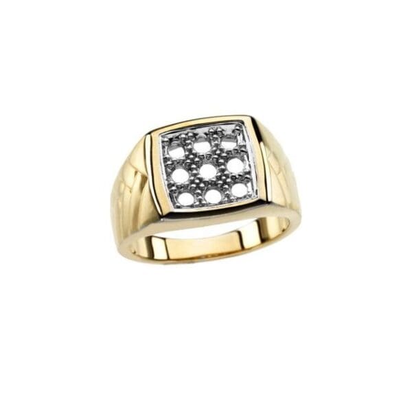 14K Yellow 2.7 mm Round Cluster Ring Mounting