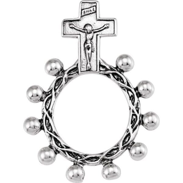 Sterling Silver Rosary Ring